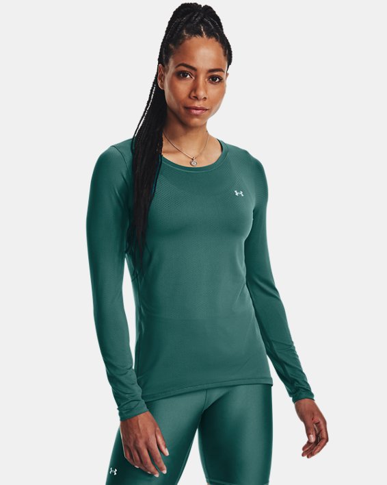 Women's HeatGear® Armour Long Sleeve in Green image number 0